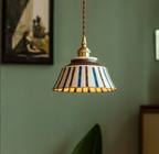 Birch Echo – Hand-Painted Ceramic Pendant Light