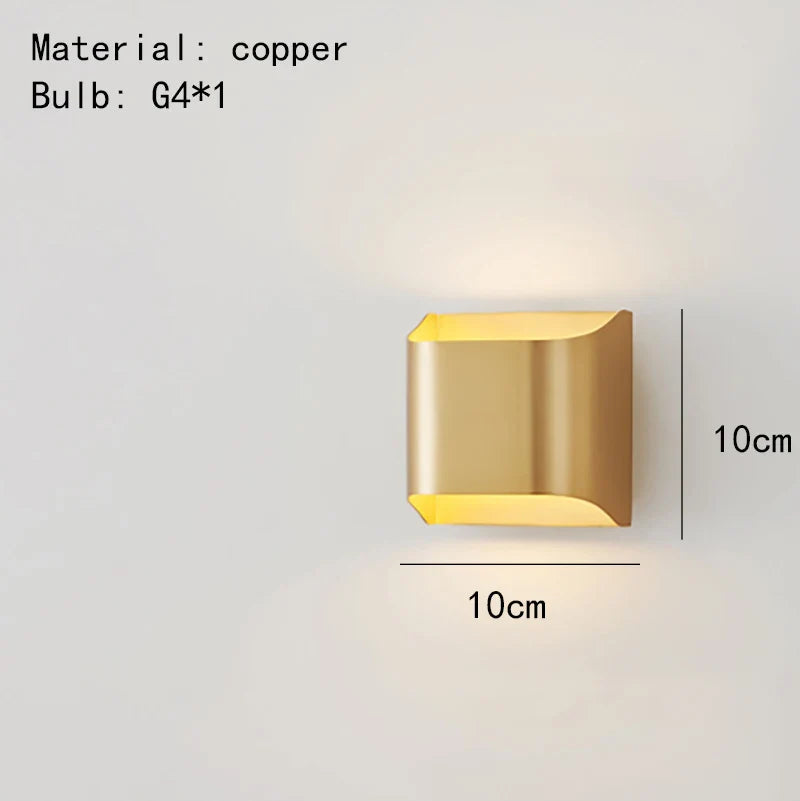 Meadow Hearth - Modern Brass LED Wall Lamp Foyer