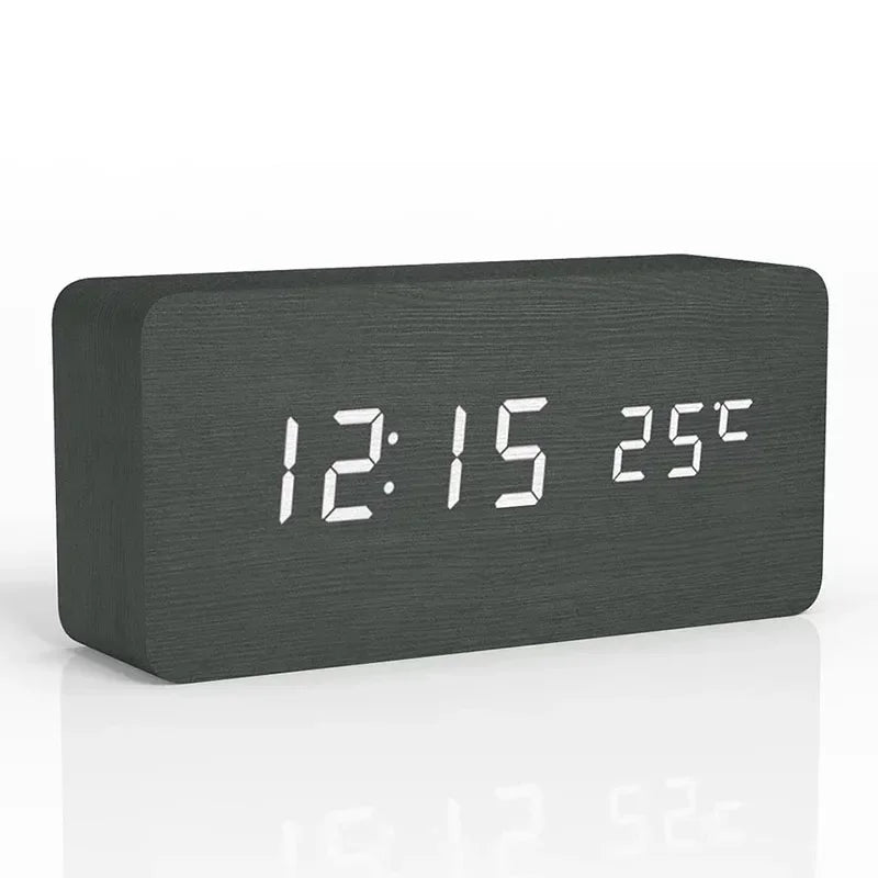 Felix - AuraBlock Wooden Digital Alarm Clock