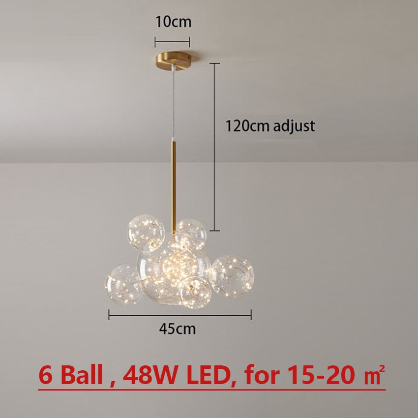 Summer Ivory Hearth LED Chandelier Glass Pendant Lights