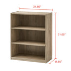 Seafoam Kettle Studio - Living Room Shelves Wood Storage Shelves Three Tier Shelf