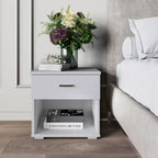 Coastal Cypress - Modern Black Nightstand Small Bedside Table