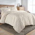 Caspia - 3-piece Chenille Duvet Cover Set