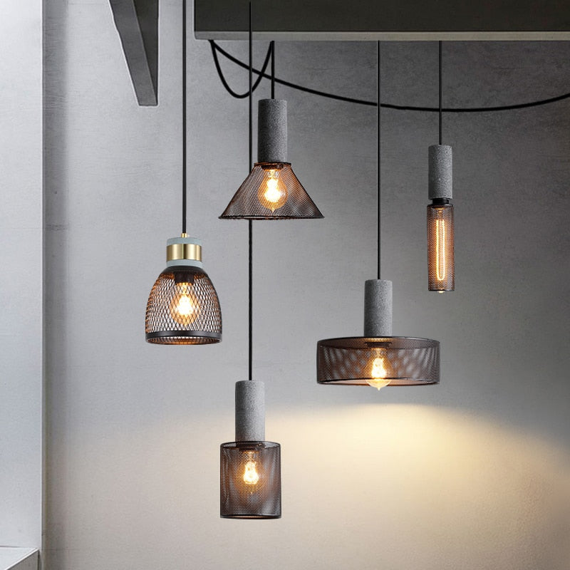 Hearth Gallery Loft Cement Pendant Lamp