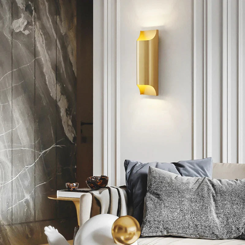 Meadow Hearth - Modern Brass LED Wall Lamp Foyer