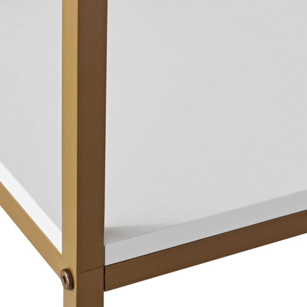 Slate Cobalt - 6-Shelf Gold Metal Frame Bookcase