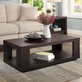 Serene Summit - Wood Coffee Table with Storage Square Coffee Table with Storage