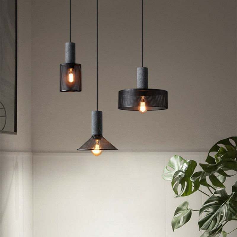 Hearth Gallery Loft Cement Pendant Lamp
