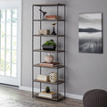 Slate Cobalt - 6-Shelf Gold Metal Frame Bookcase