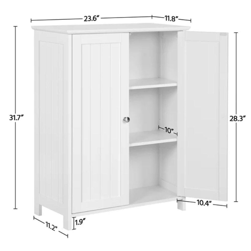 Pine Opal - Wooden Double Door Bathroom Floor Cabinet