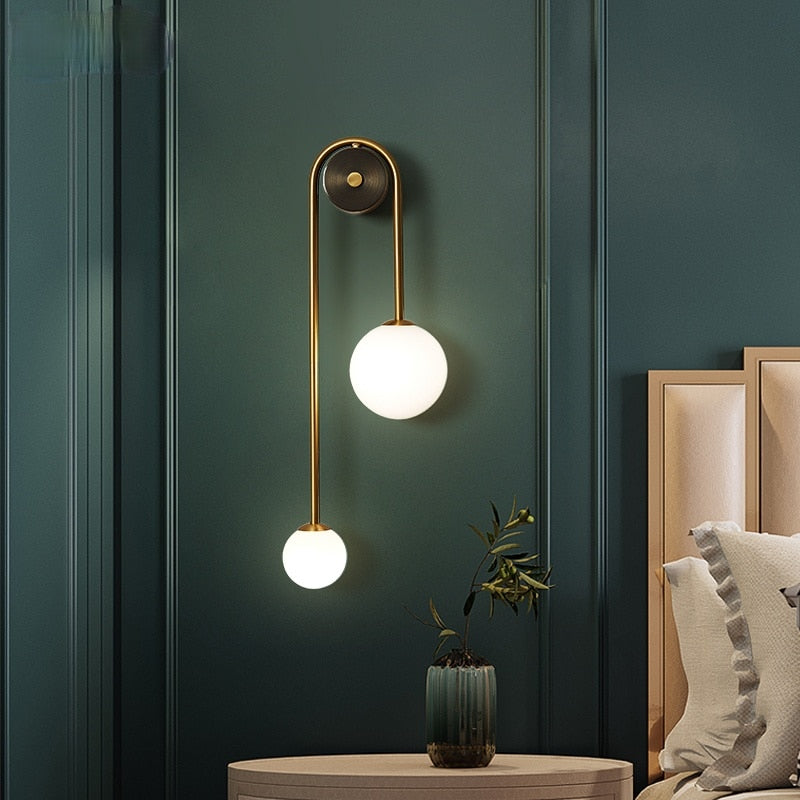 Dawn Opal - Modern Nordic Gold Wall Sconces