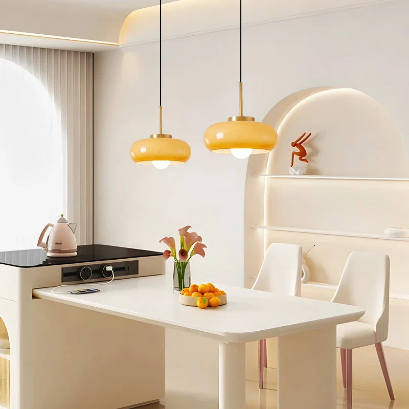 Linen Orchard - Copper Pendant Light Fixtures Bauhaus Lighting