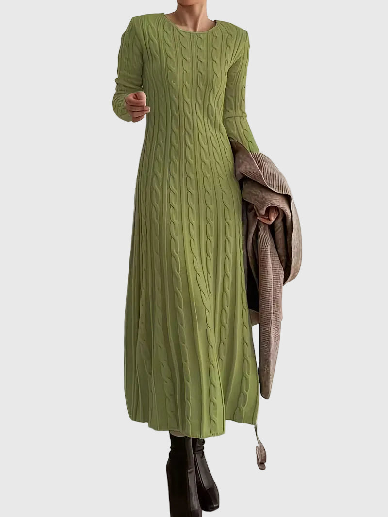 cable knit maxi dress Selene – Crew Neck Long Sleeve A-Line Sweater, Green / M Alabama Maker concerned Chemical Aerie Knit Tie Dress Size:11EEE