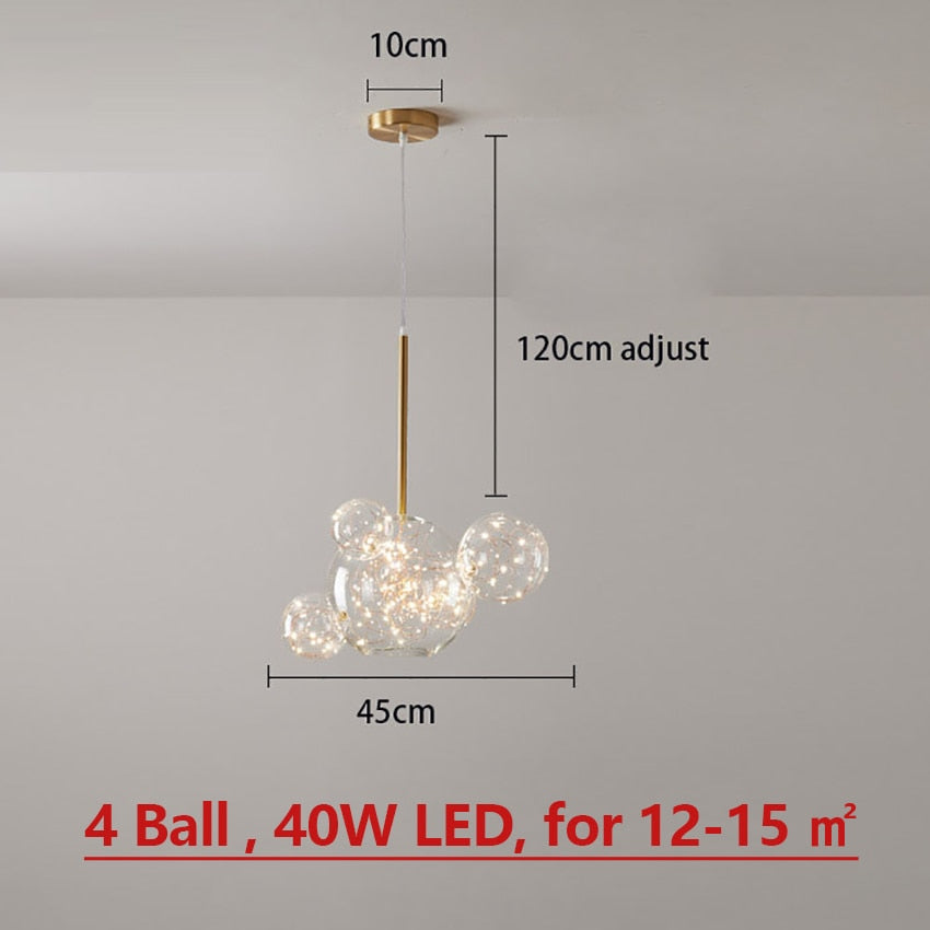 Summer Ivory Hearth LED Chandelier Glass Pendant Lights