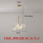 Summer Ivory Hearth LED Chandelier Glass Pendant Lights
