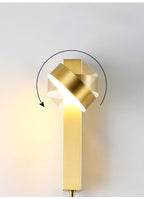 Harbor Spruce - Gold Wall Lamp with Dimmer Switch