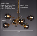 Storm Cypress - Glass bubble chandelier Kitchen Island light