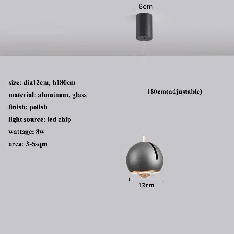Bright Opal - Modern Adjustable LED Pendant Light