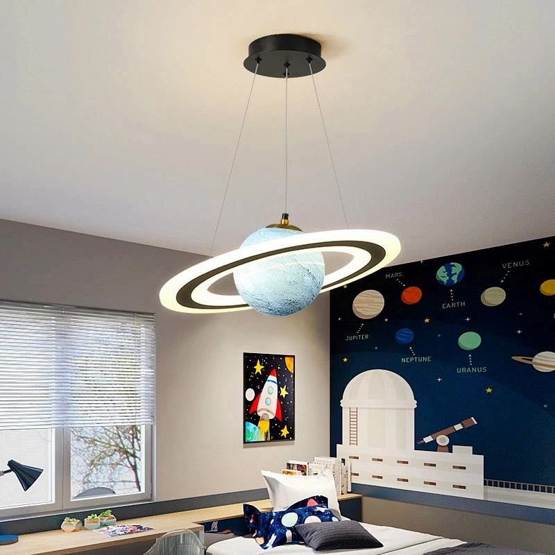 Coastal Loft - Childrens Lighting Planet Pendant Light Nursery Lamp