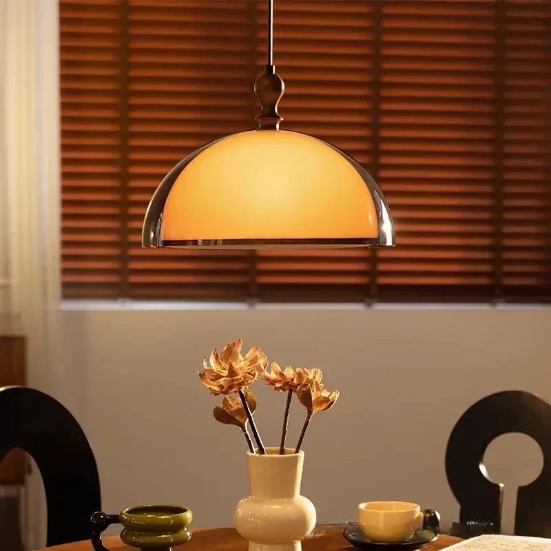 Solis - Amber Glow Dome Pendant Light