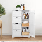 Stone Echo - 4 Drawers Wood Bathroom White Kitchen Cabinets