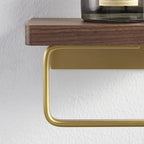 Breezy Juniper - Toilet Roll Holder Brass Wood