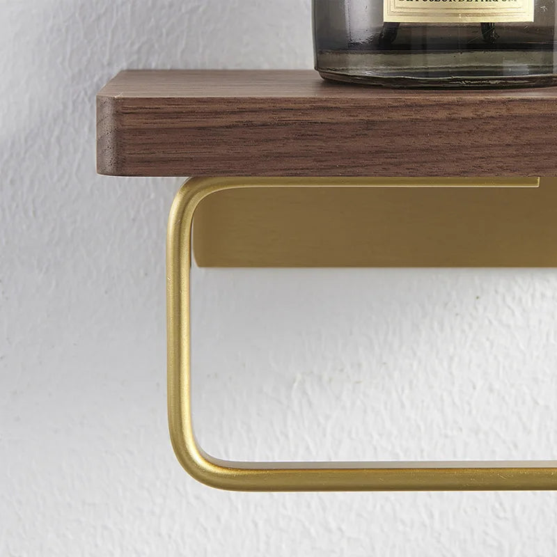 Breezy Juniper - Toilet Roll Holder Brass Wood