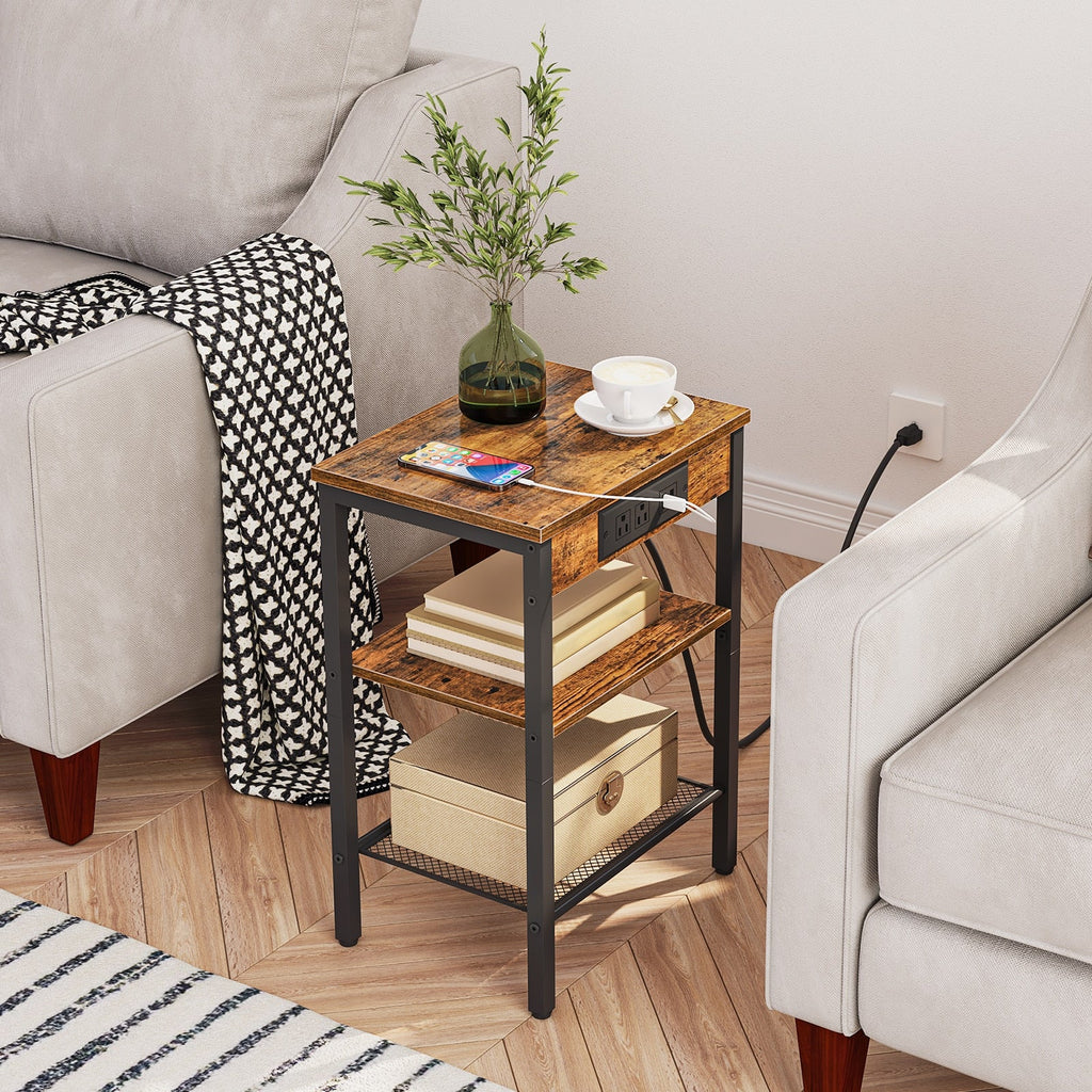 Birch Thicket - Nightstand with Charging Station Small Nightstand