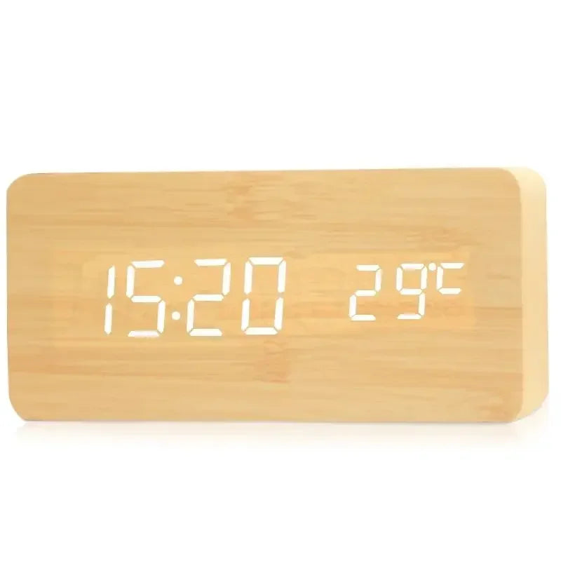 Felix - AuraBlock Wooden Digital Alarm Clock
