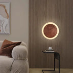 Arctic Opal Candle – Modern Walnut LED Wall Light