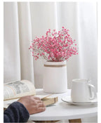 Cobalt Springs Springs - Modern White Vase with Hemp Rope