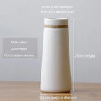 Cobalt Springs Springs - Modern White Vase with Hemp Rope