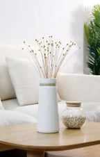 Cobalt Springs Springs - Modern White Vase with Hemp Rope