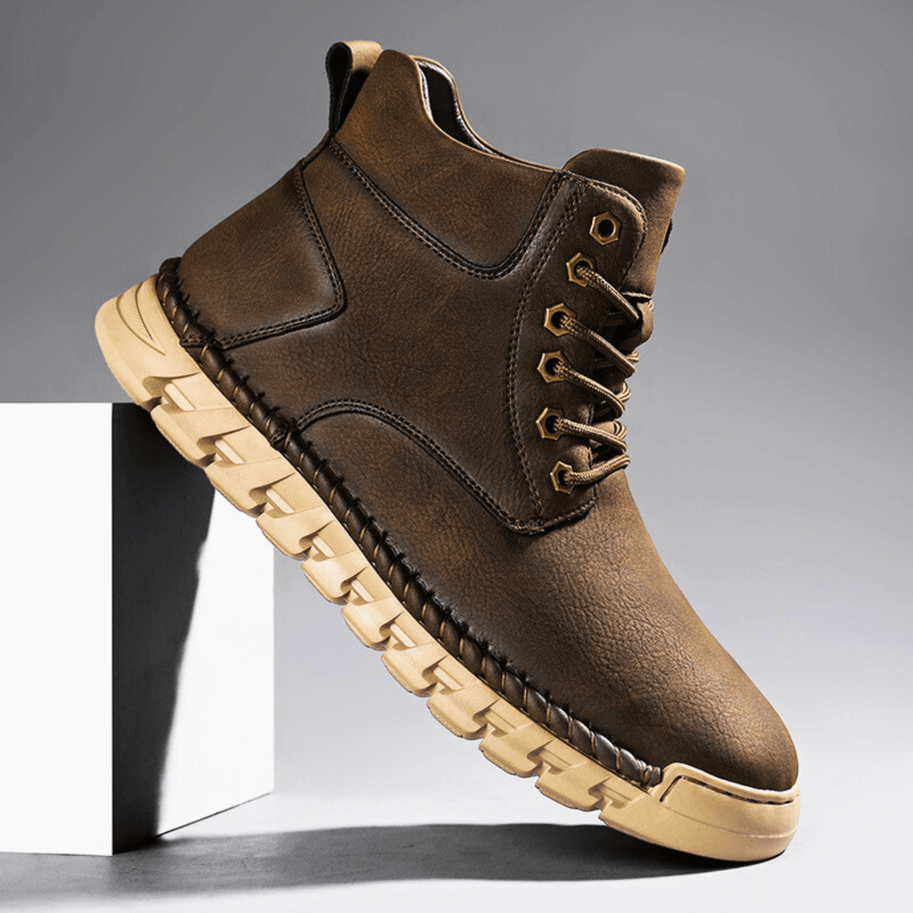 Tim Suede Lace-Up Ankle Boots – Stitched Rugged Casual Footwear