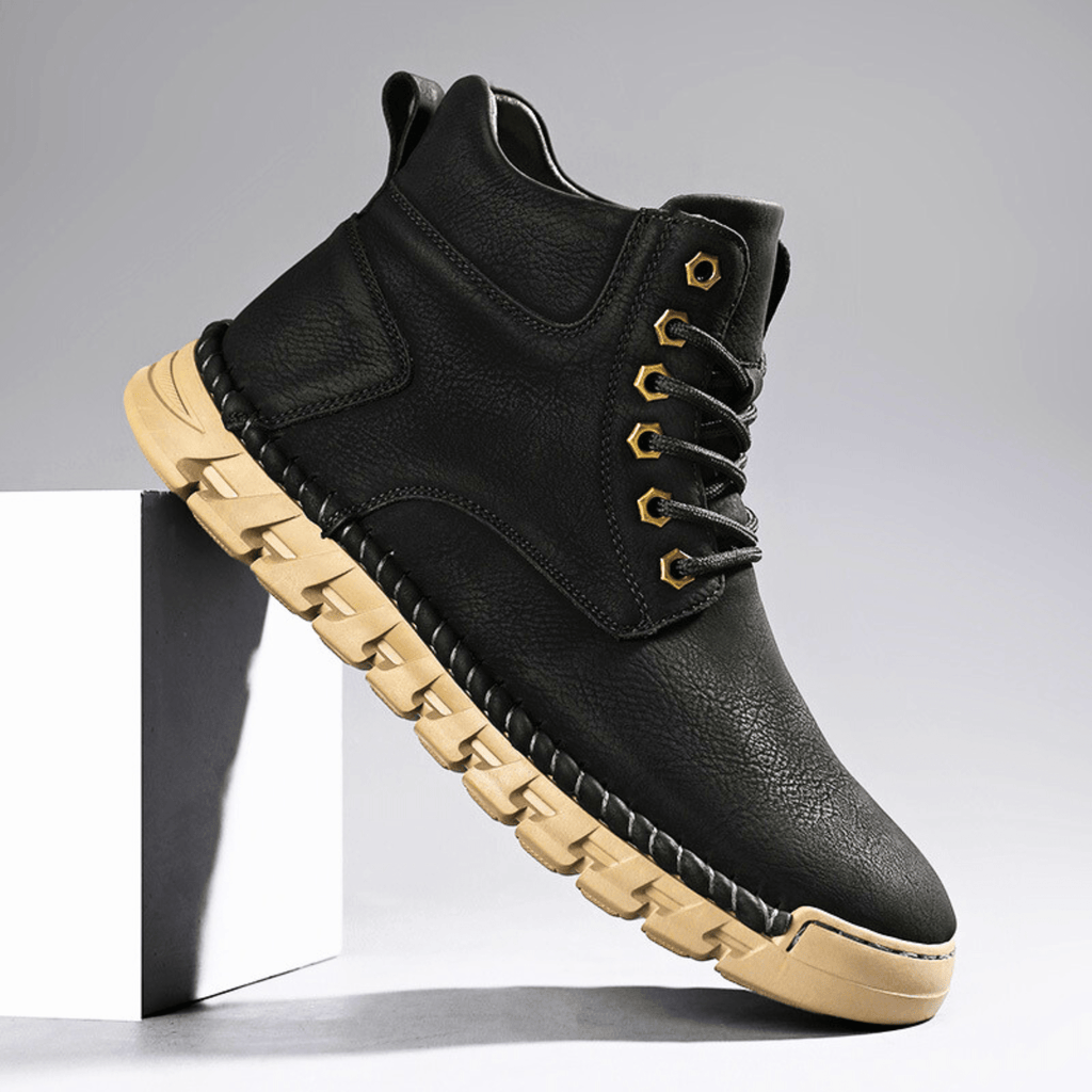 Tim Suede Lace-Up Ankle Boots – Stitched Rugged Casual Footwear