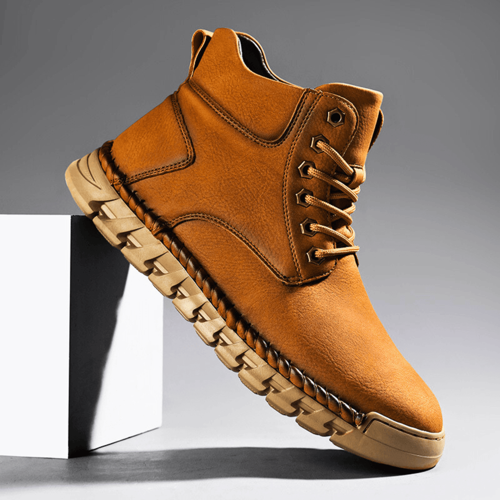 Tim Suede Lace-Up Ankle Boots – Stitched Rugged Casual Footwear