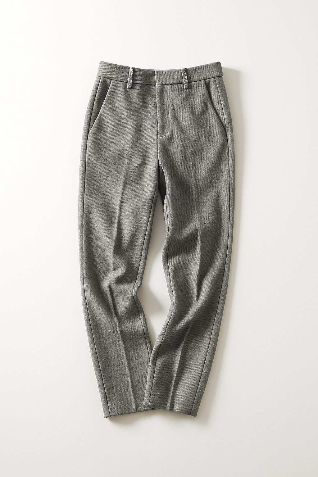 Vilma Wool Herringbone Pants – High-Waist Straight-Leg Winter Trousers