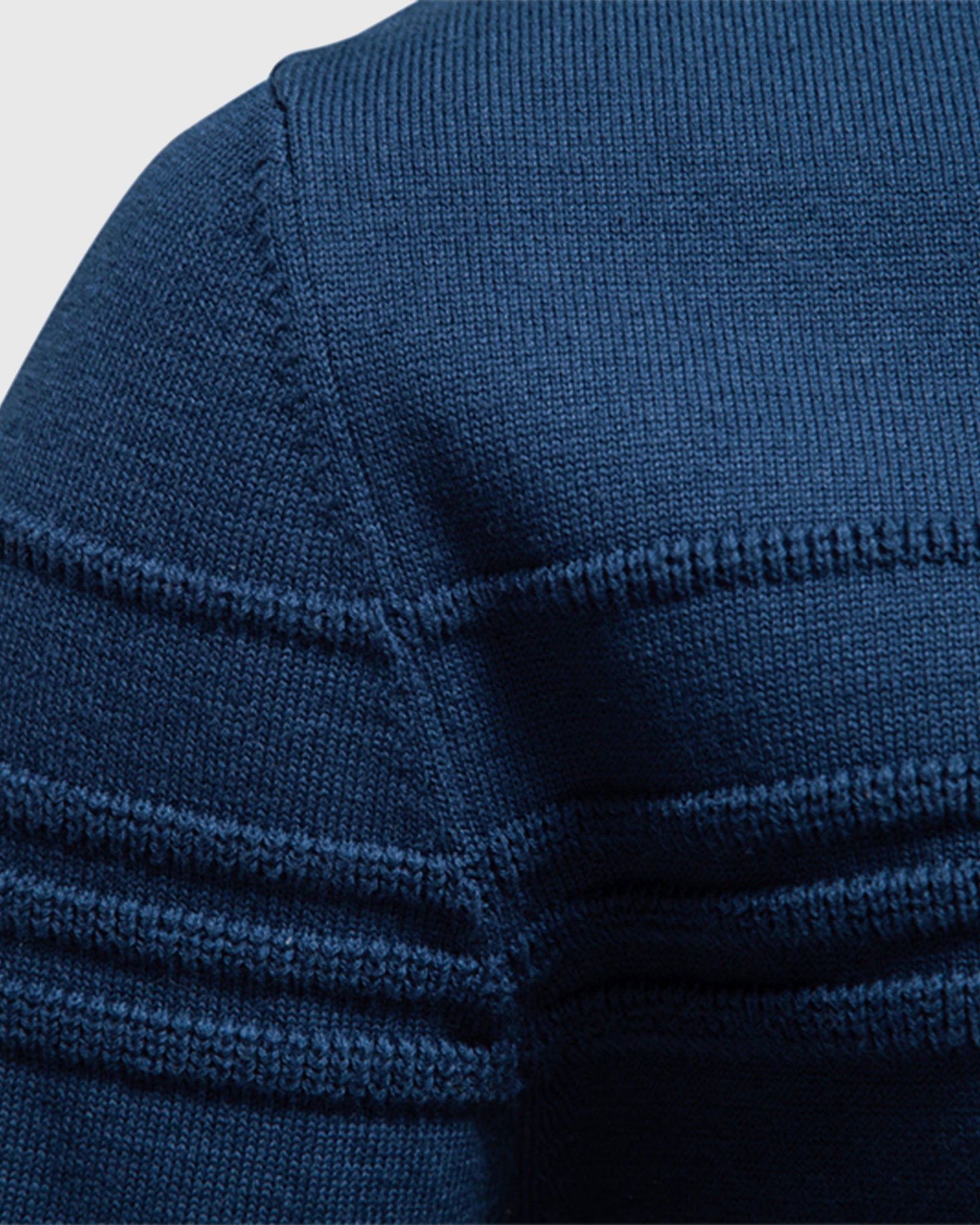 Xavier Cotton Blend Crewneck Pullover – Crosshatch Pattern Ribbed Trim Sweater