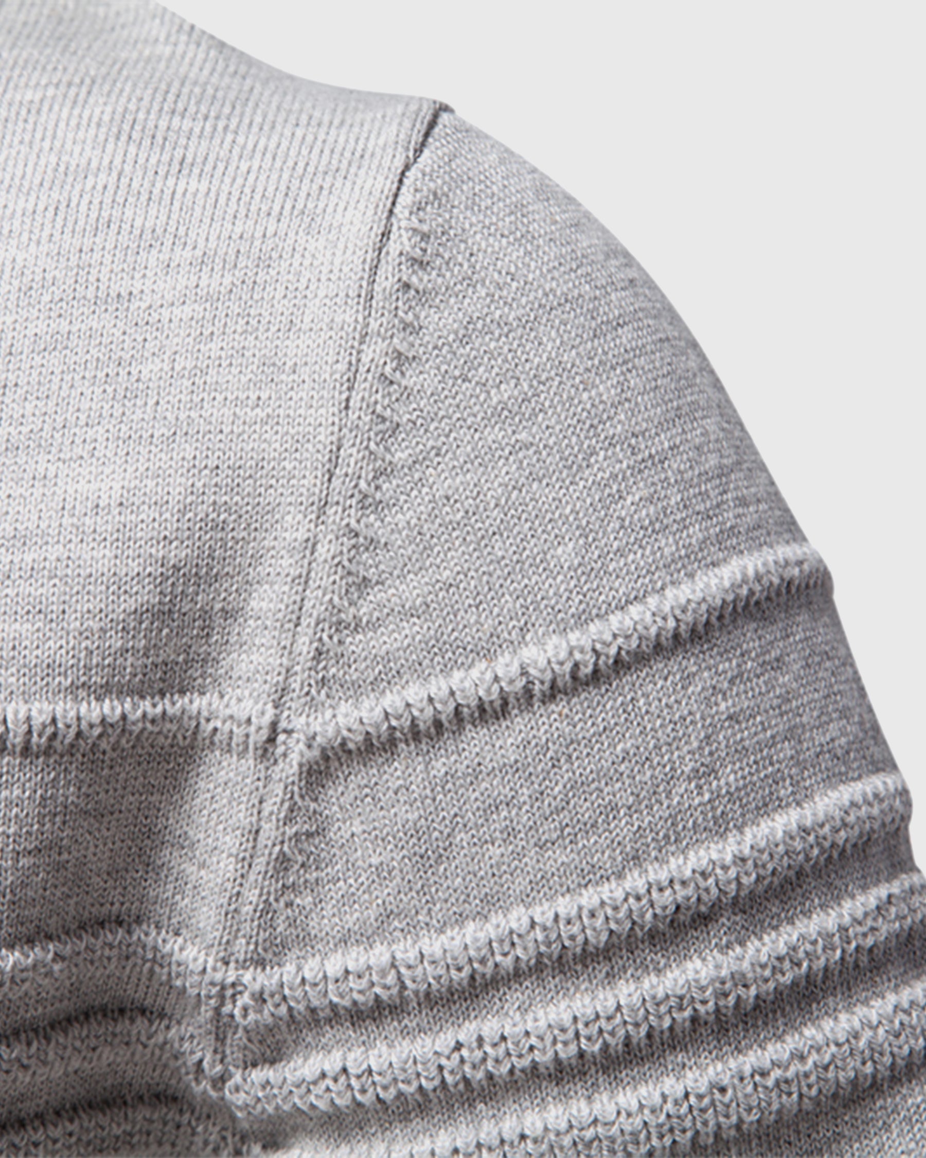 Xavier Cotton Blend Crewneck Pullover – Crosshatch Pattern Ribbed Trim Sweater
