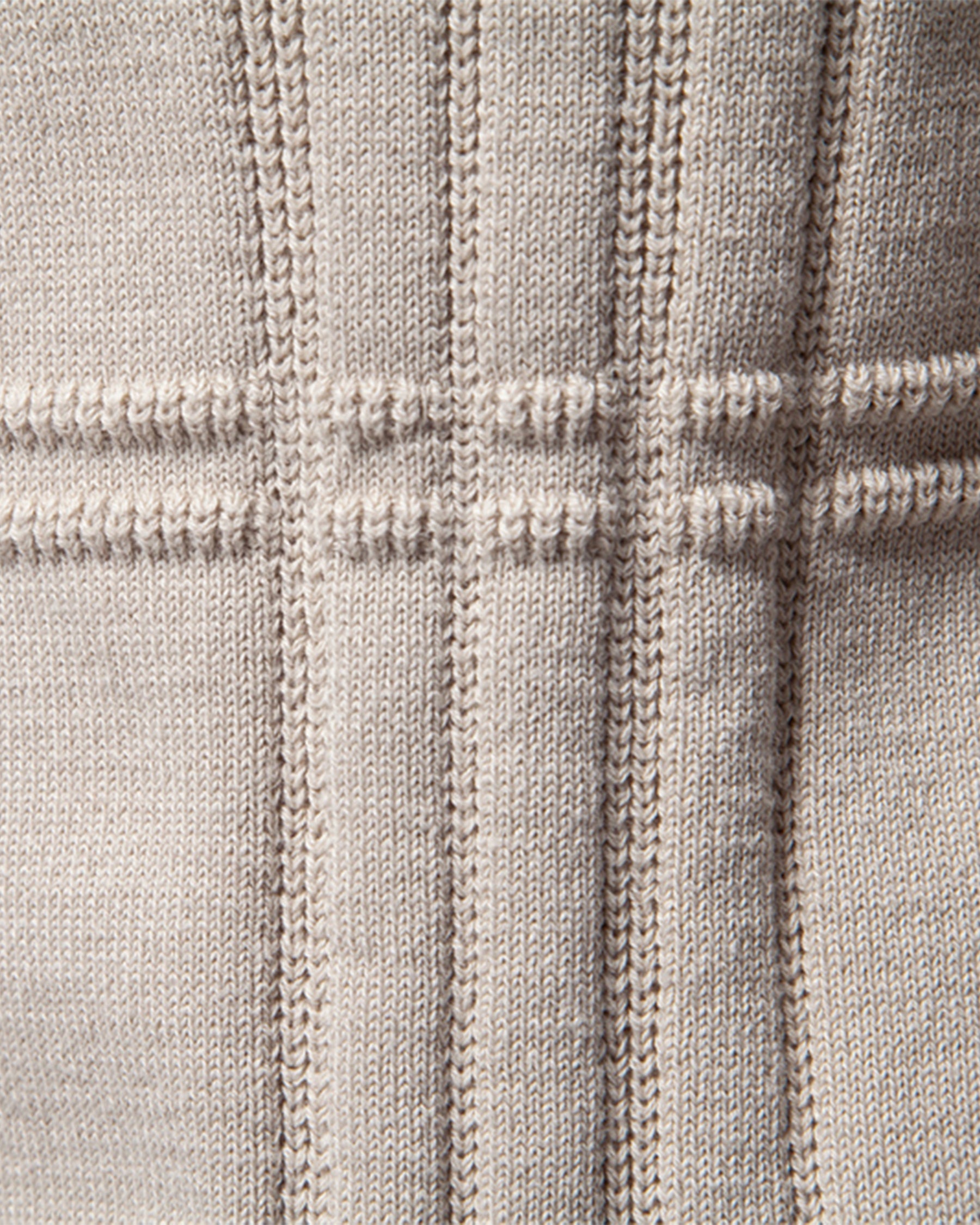 Xavier Cotton Blend Crewneck Pullover – Crosshatch Pattern Ribbed Trim Sweater