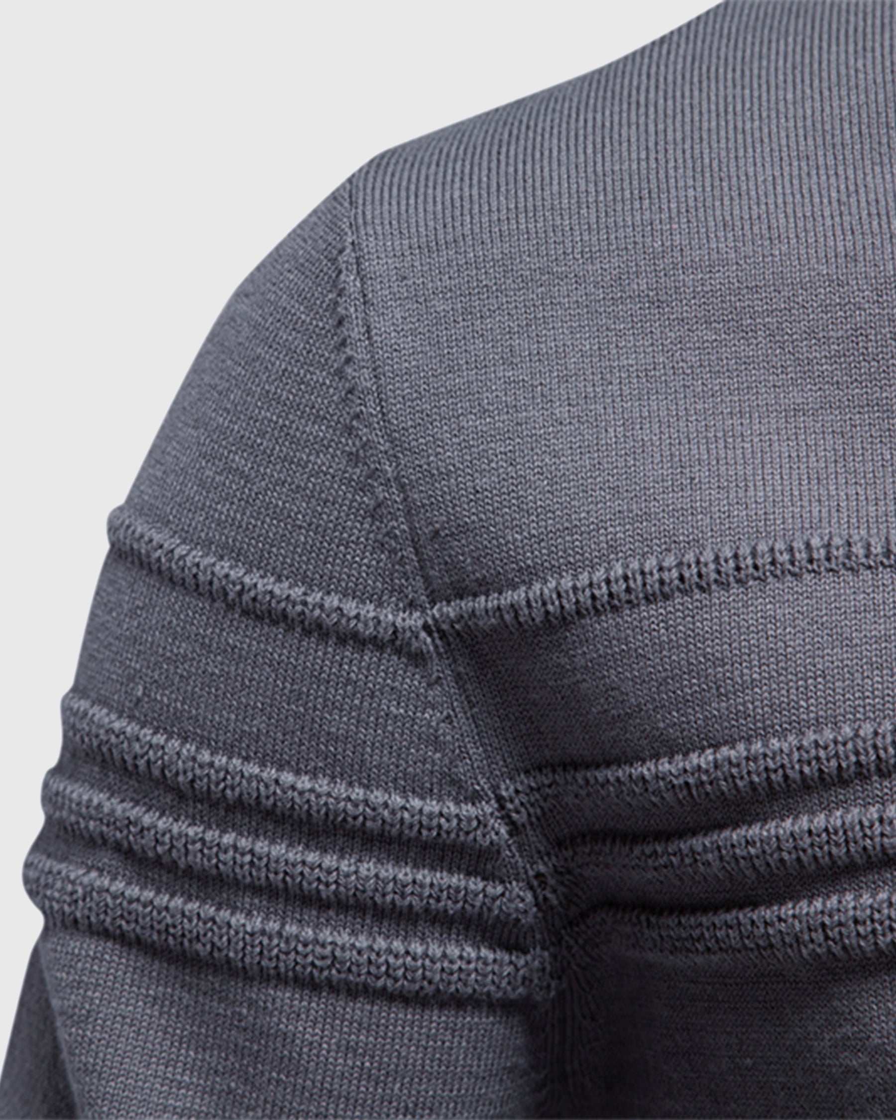 Xavier Cotton Blend Crewneck Pullover – Crosshatch Pattern Ribbed Trim Sweater