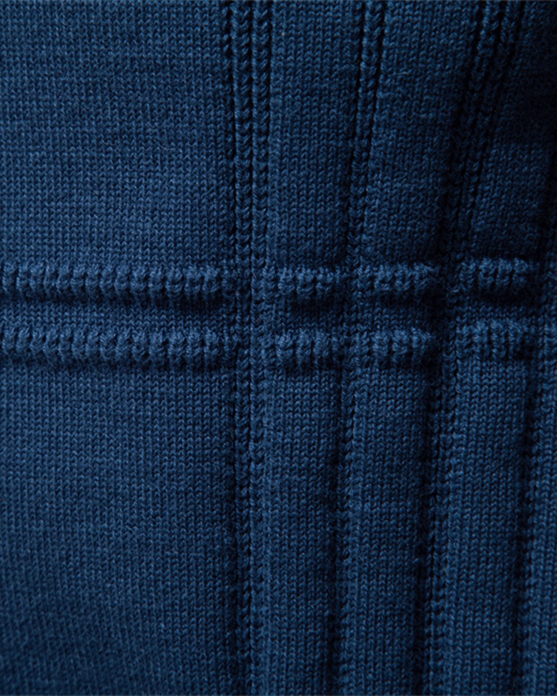 Xavier Cotton Blend Crewneck Pullover – Crosshatch Pattern Ribbed Trim Sweater