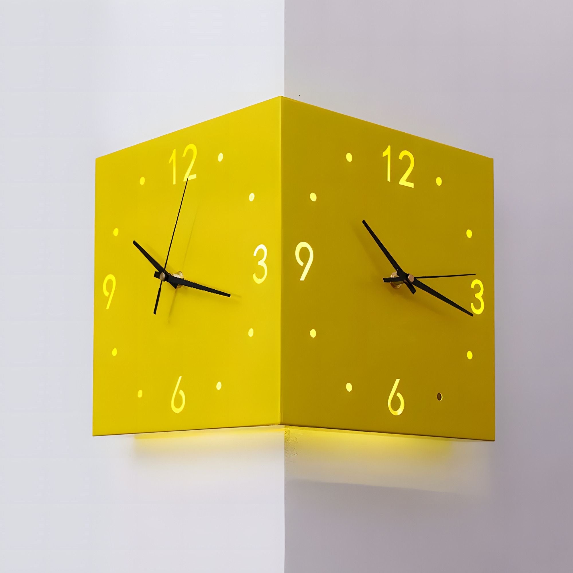 Ophelia - Nordic Square Modern Corner Wall Clock