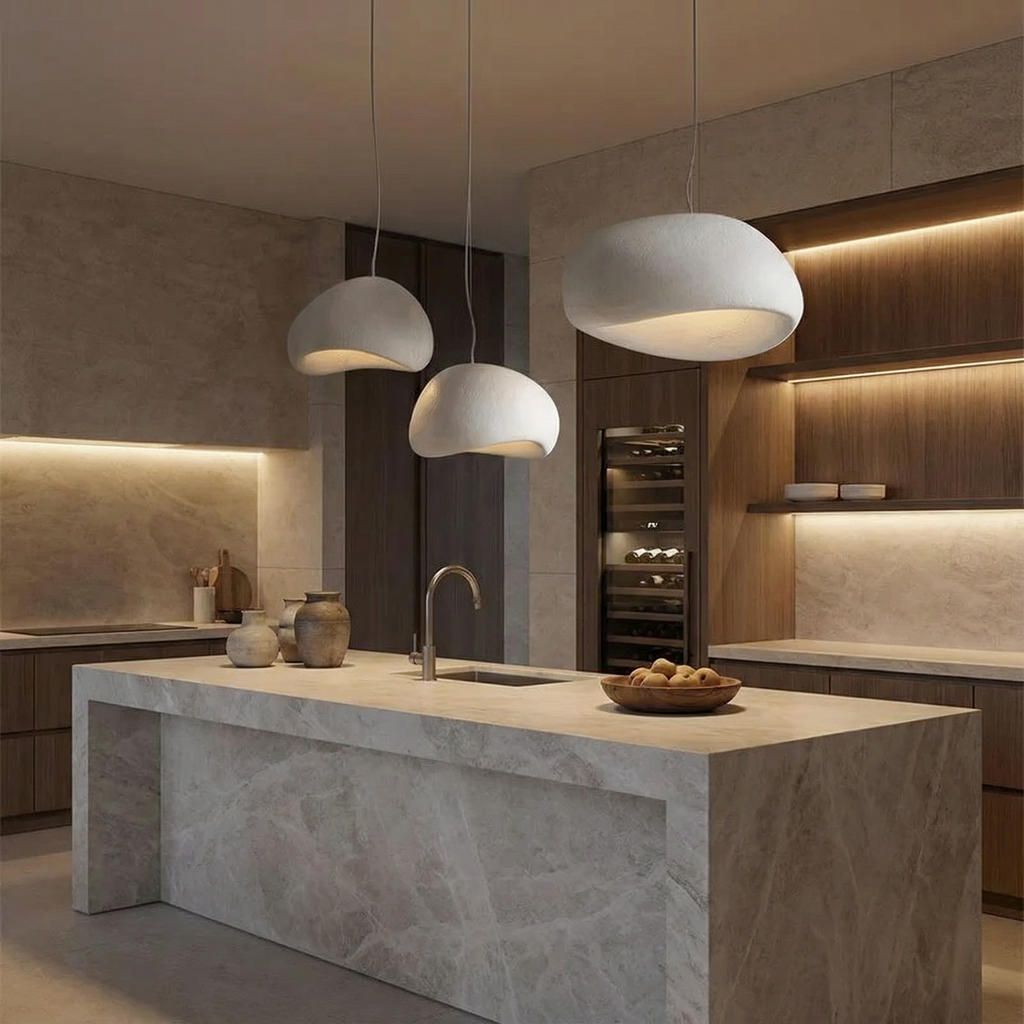 Modern Stone - Minimalist Hanging Pendant Light Fixture