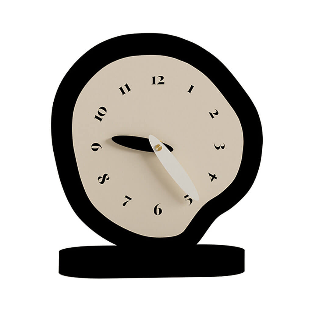 Oscar - B&W Irregular Minimalist Desk Clock