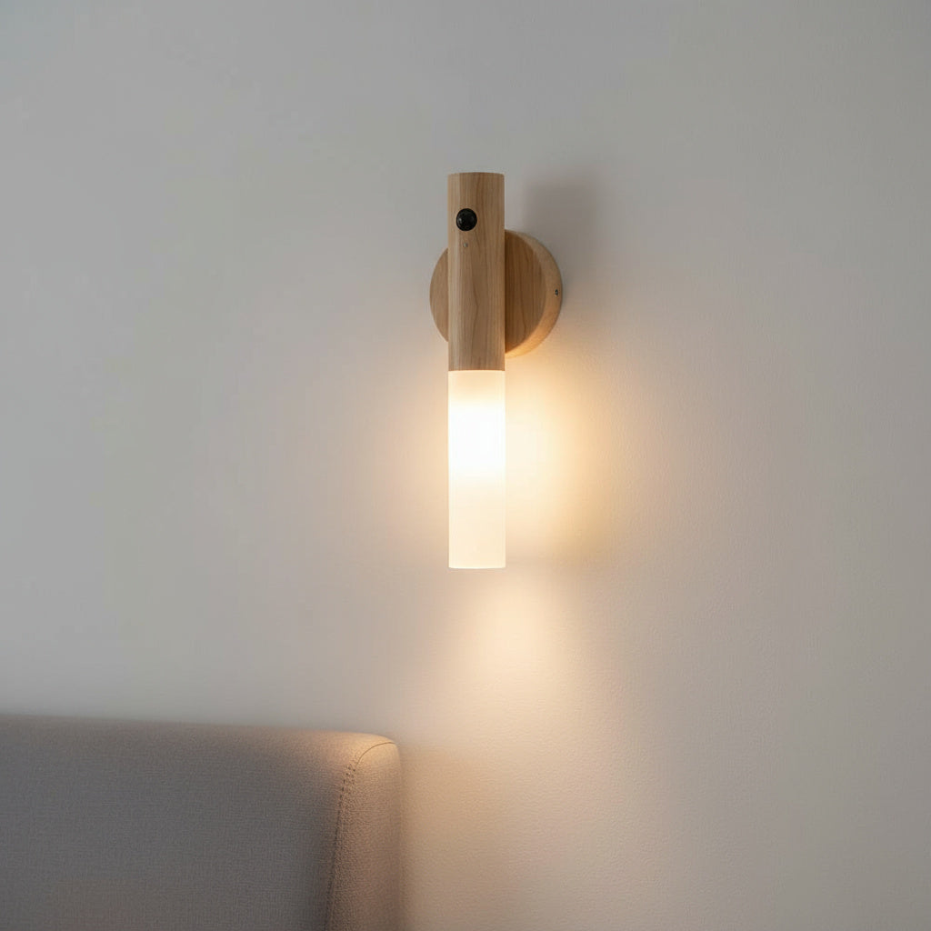 Drift Lily - Rechargeable Wooden Sconce