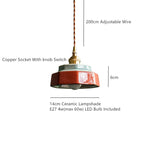 Pine Haven – Hand-Painted Ceramic Pendant Light