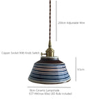 Birch Echo – Hand-Painted Ceramic Pendant Light