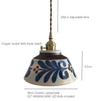 Birch Echo – Hand-Painted Ceramic Pendant Light