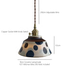 Birch Echo – Hand-Painted Ceramic Pendant Light